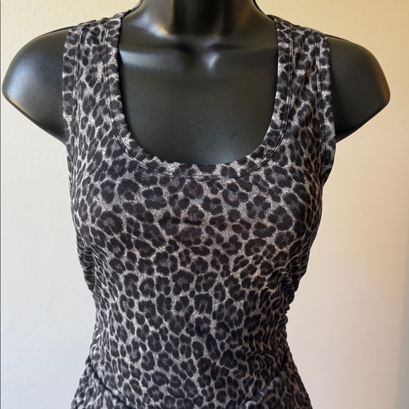 MICHAEL KORS Leopard Print Bodycon Mini Dress Ruched Stretch Sexy Night Out XS - Picture 8 of 15
